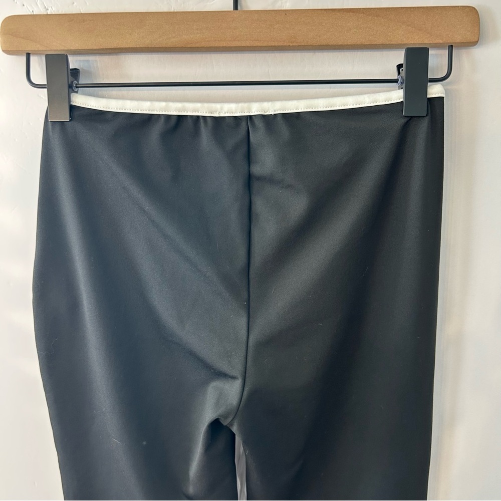 Edikted V Waist Flare Trousers in Black and White with Bow Detail, Size XS - Picture 10 of 13